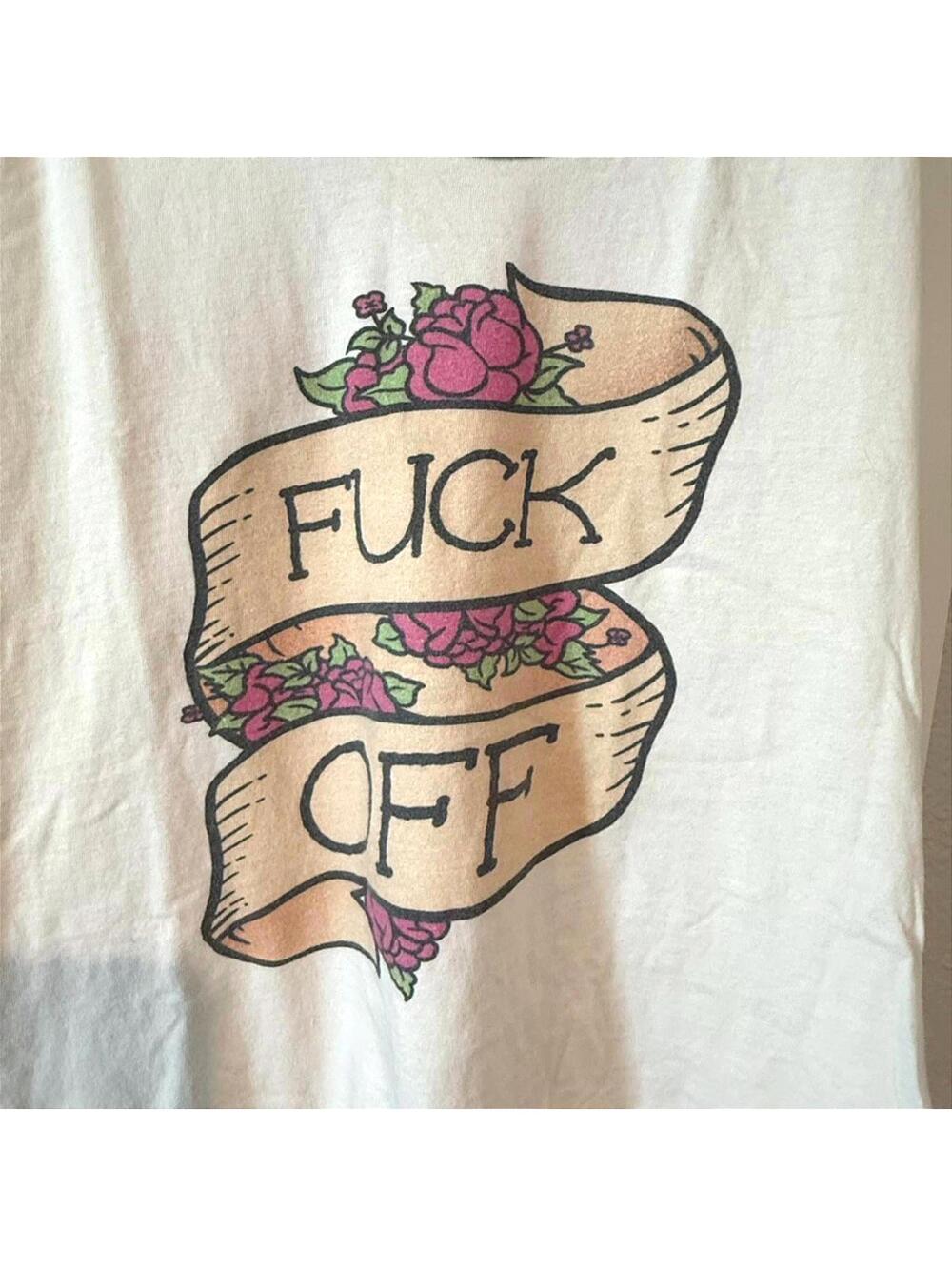 American Apparel Racer Back F*ck Off Tank Size Medium